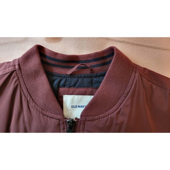NWT Men’s Old Navy Maroon Bomber Jacket Size XL - Picture 9 of 12